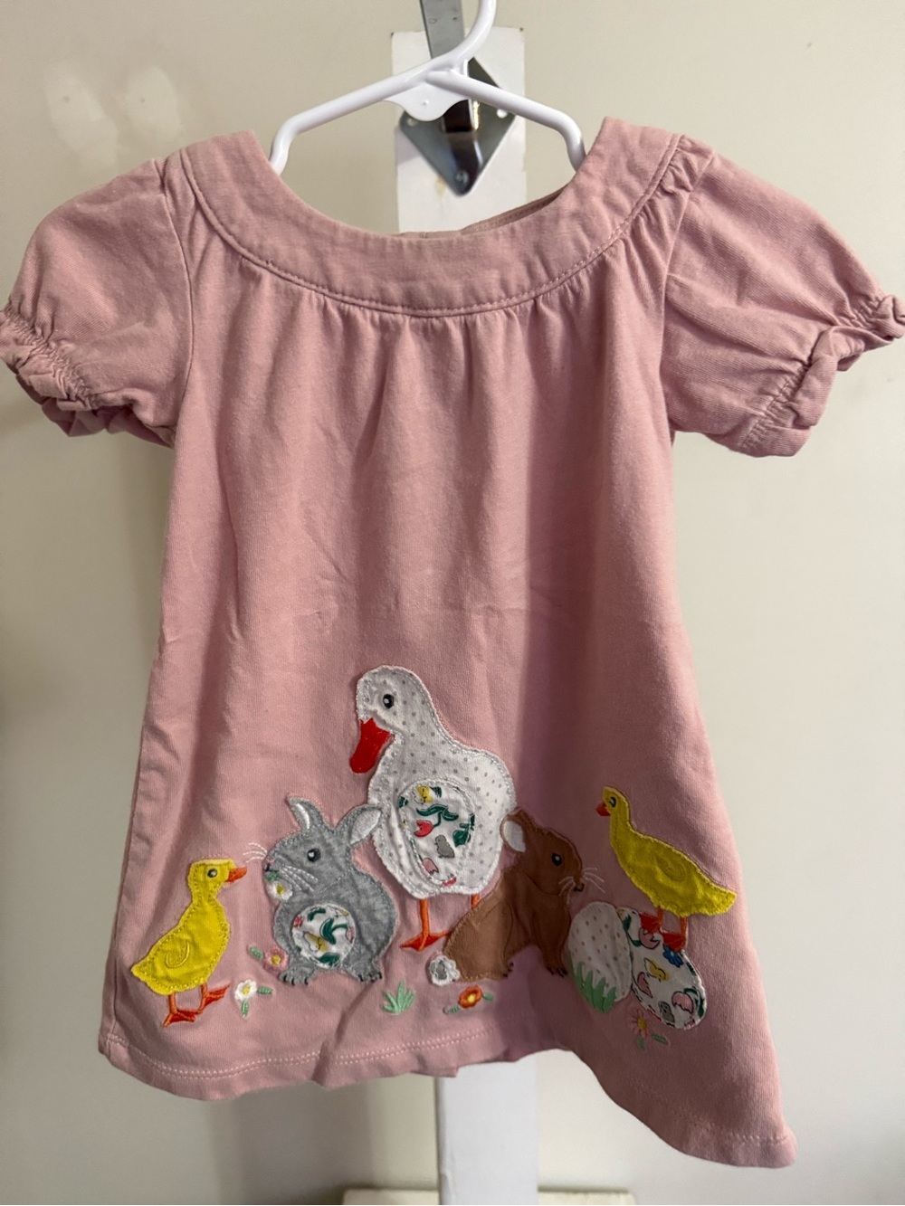 Baby Boden Spring Appliqué Dress